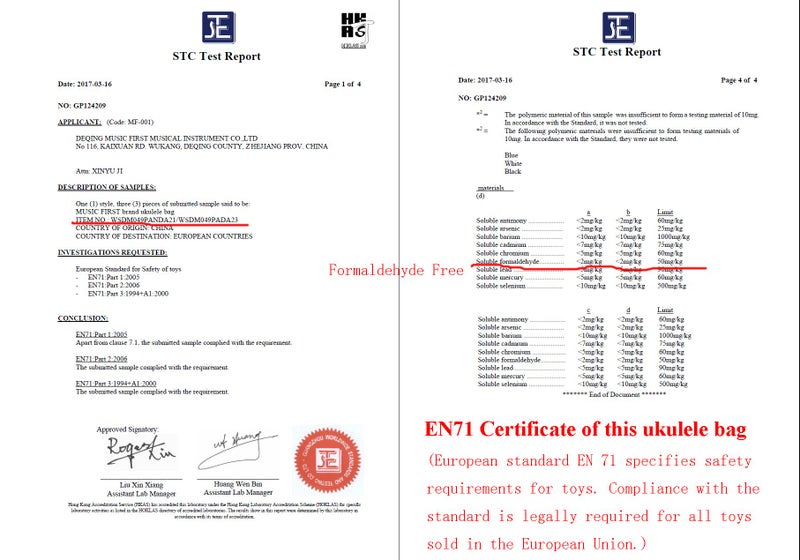 MUSIC FIRST Canvas PANDA Concert ukulele case ukulele bag Ukulele backpack Ukulele Gig Bag (23/24 inch Concert, PANDA) - Image 2